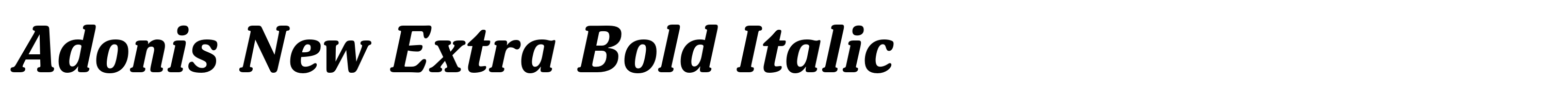 Adonis New Extra Bold Italic